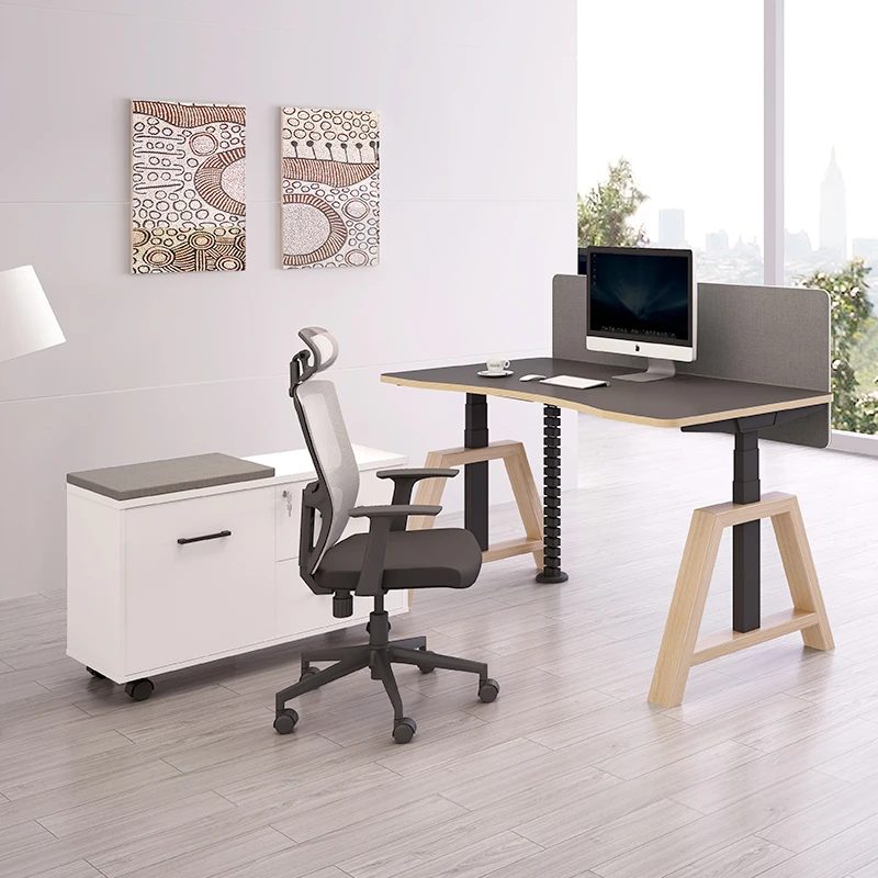 2 4 Person Office Workstations Electric Adjustable Standing Desk Smart Computer Desk