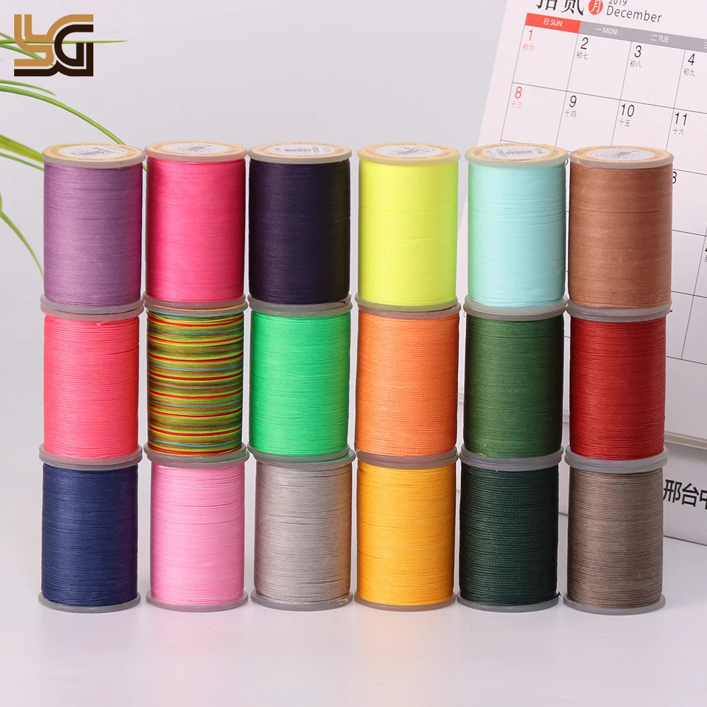 Waterproof Round Polyester wax thread 0.35mm Hand Knitting Lines Sewing Braided round Wax Thread hilo de coser a mano