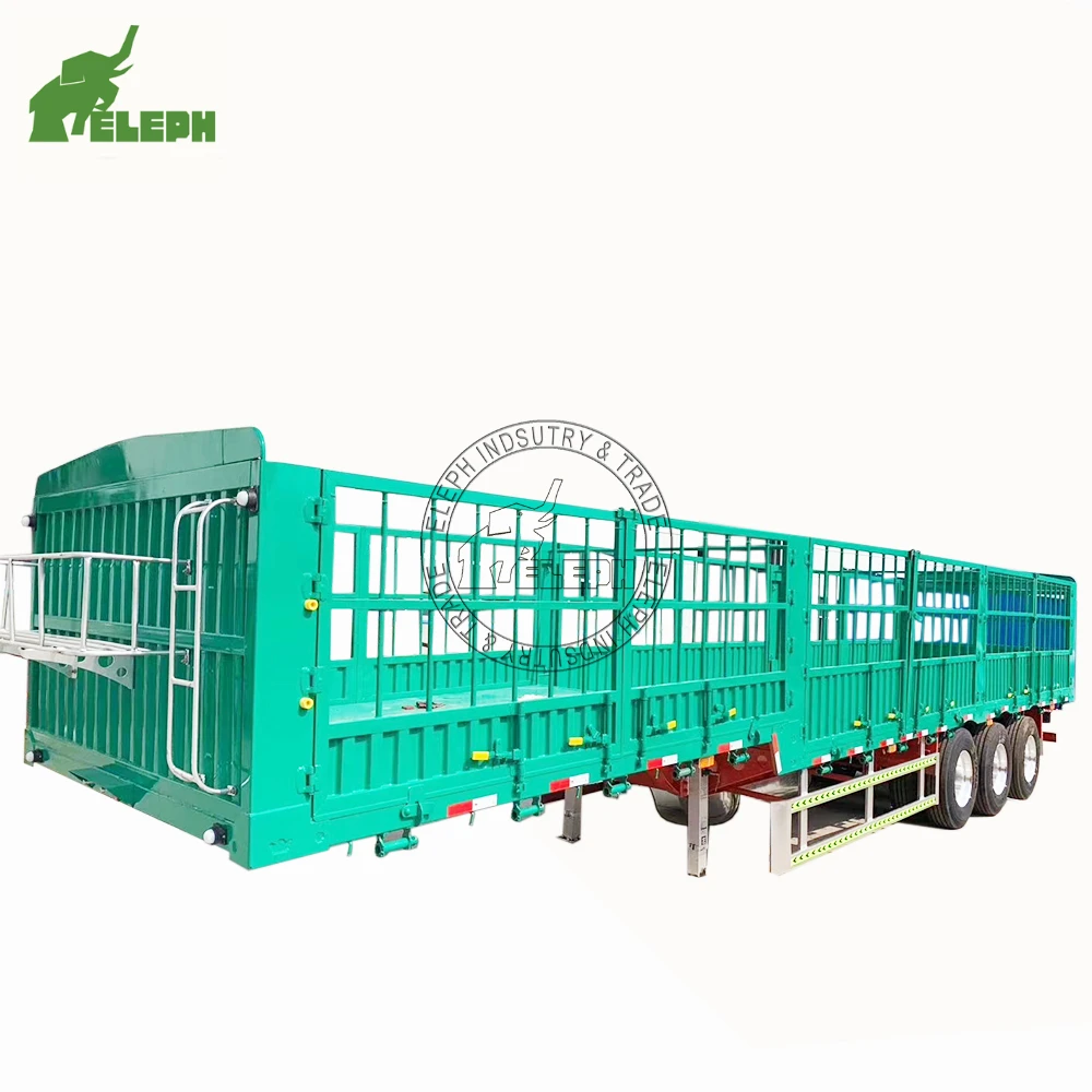 Making 3 Axles Cargo utility trailers Bar Store House Fence Semi Trailer for Sale(11)
