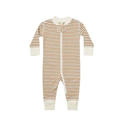 100% Cotton Organic Infant Jumpsuit Zipper Baby Rompers Custom Print Solid Hooded Romper Pajamas  Bodysuit Set