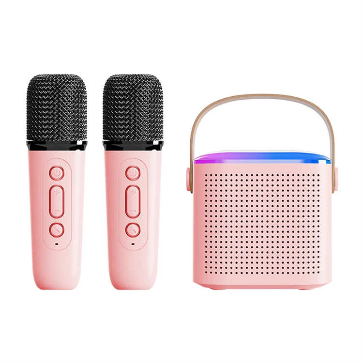 Factory Whosale Portable Mini Speakers With Wireless Mic Karaoke Machine Speaker Studio Subwoofer Player for Home Use