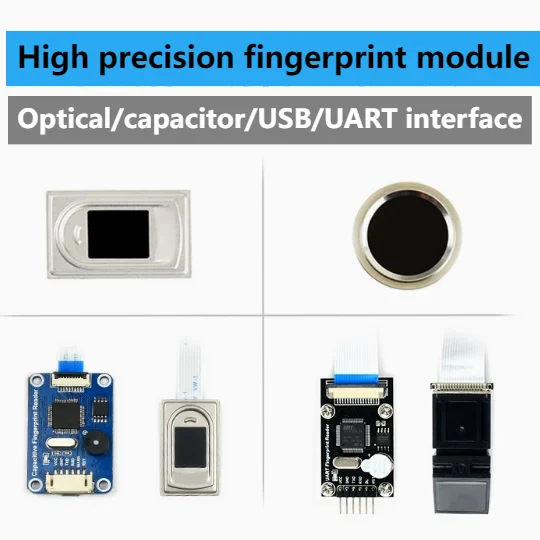 Fingerprint identification module Capacitor/Optical integrated UART serial port /USB communication Fingerprint collection Module