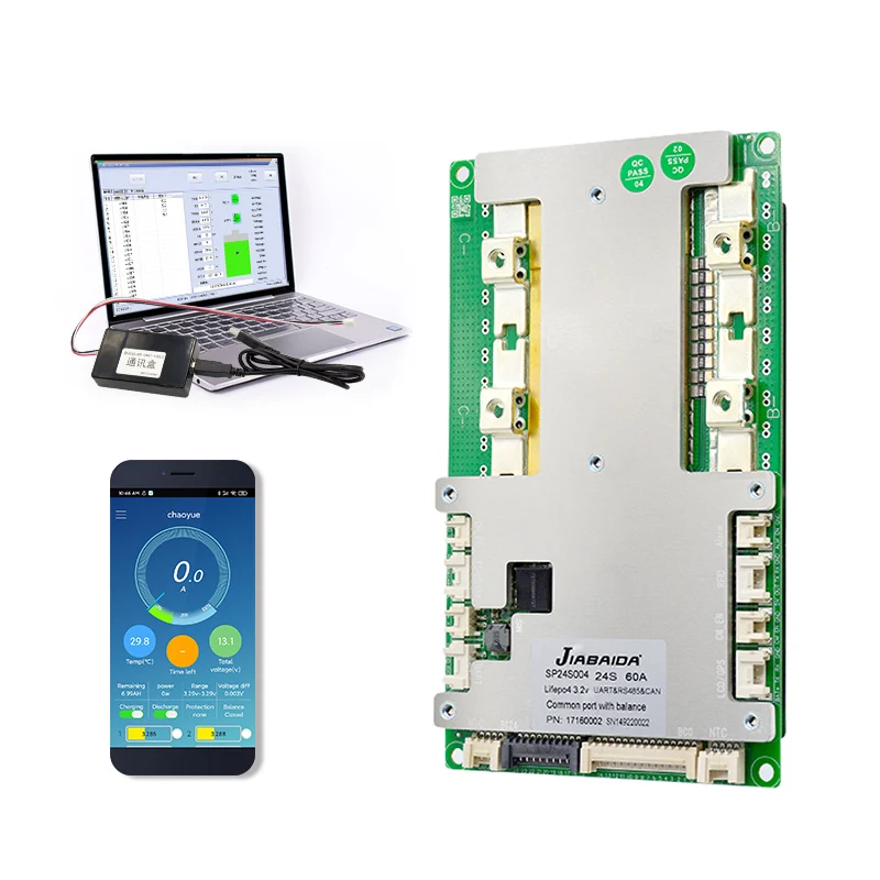 Плата защиты батареи JiaBaiDa LFP NMC BMS 40A 60A 100A 150A 200A 60V 72V 17S 20S 21S 24S UART RS485