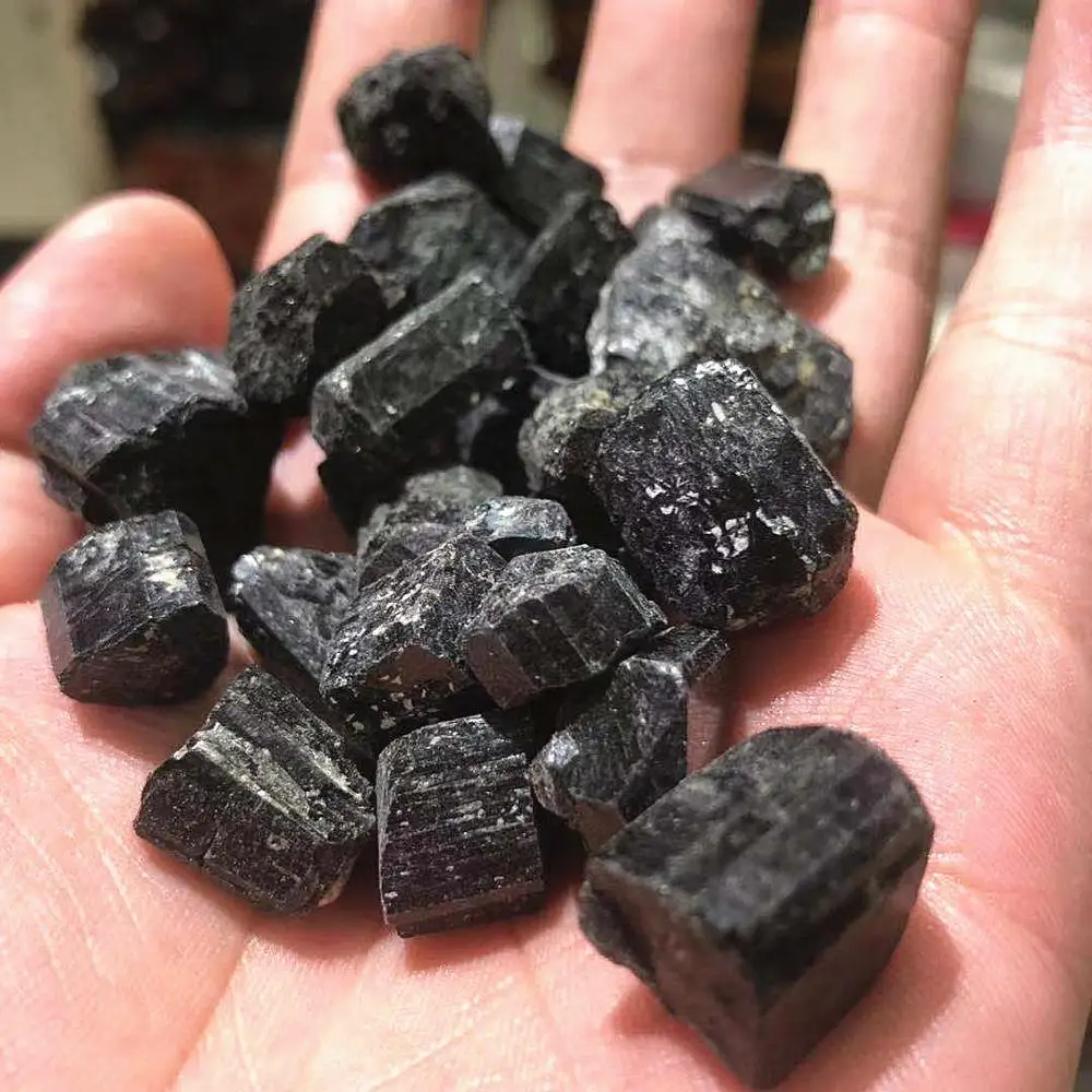 Wholesale Natural Black Tourmaline stone black tourmaline rough stone