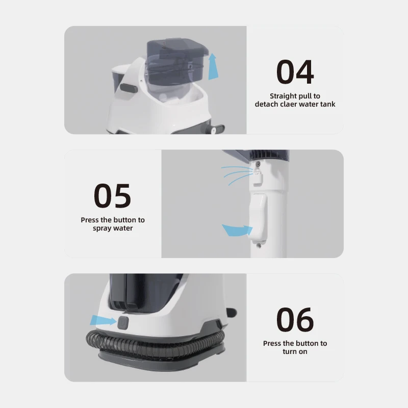 High power strong suction cloth cleaning machine Household vacuum cleaner small carpet cleaner machine