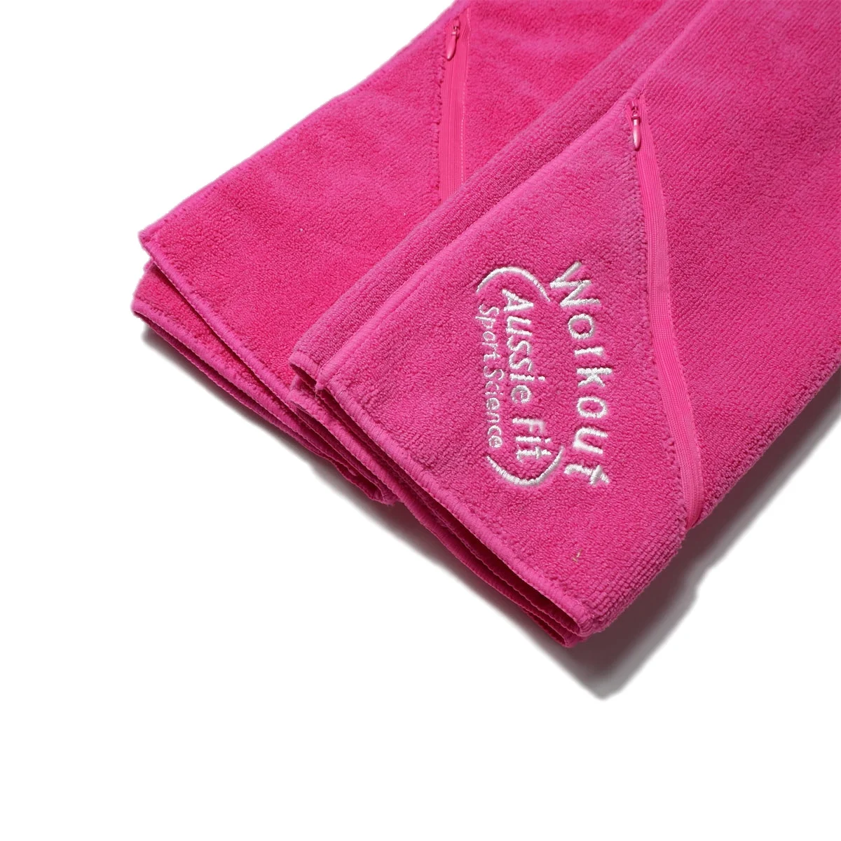 
Microfibre Custom Print Logo Swim Gym Fitness Towel Sport Towel With Triangle Zipper Pocket Support Custom Design Style 