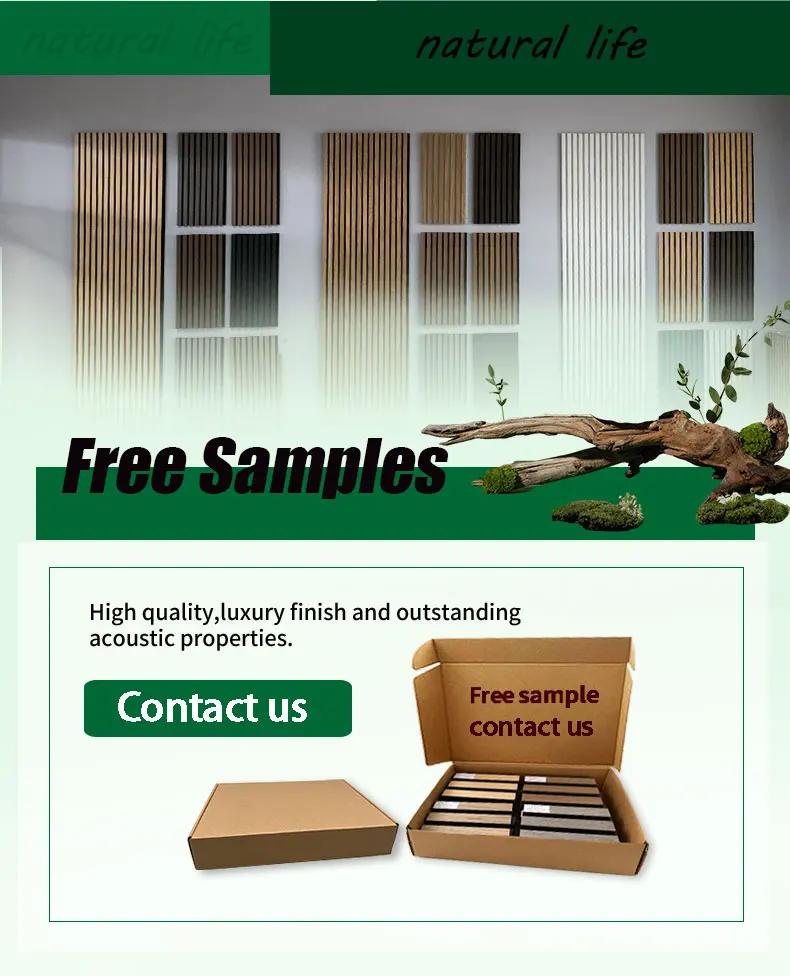 High quality soundproof wall panels MDF akupanel wood slatted wall acoustic felt panels for interior decoration Wall And Ceiling