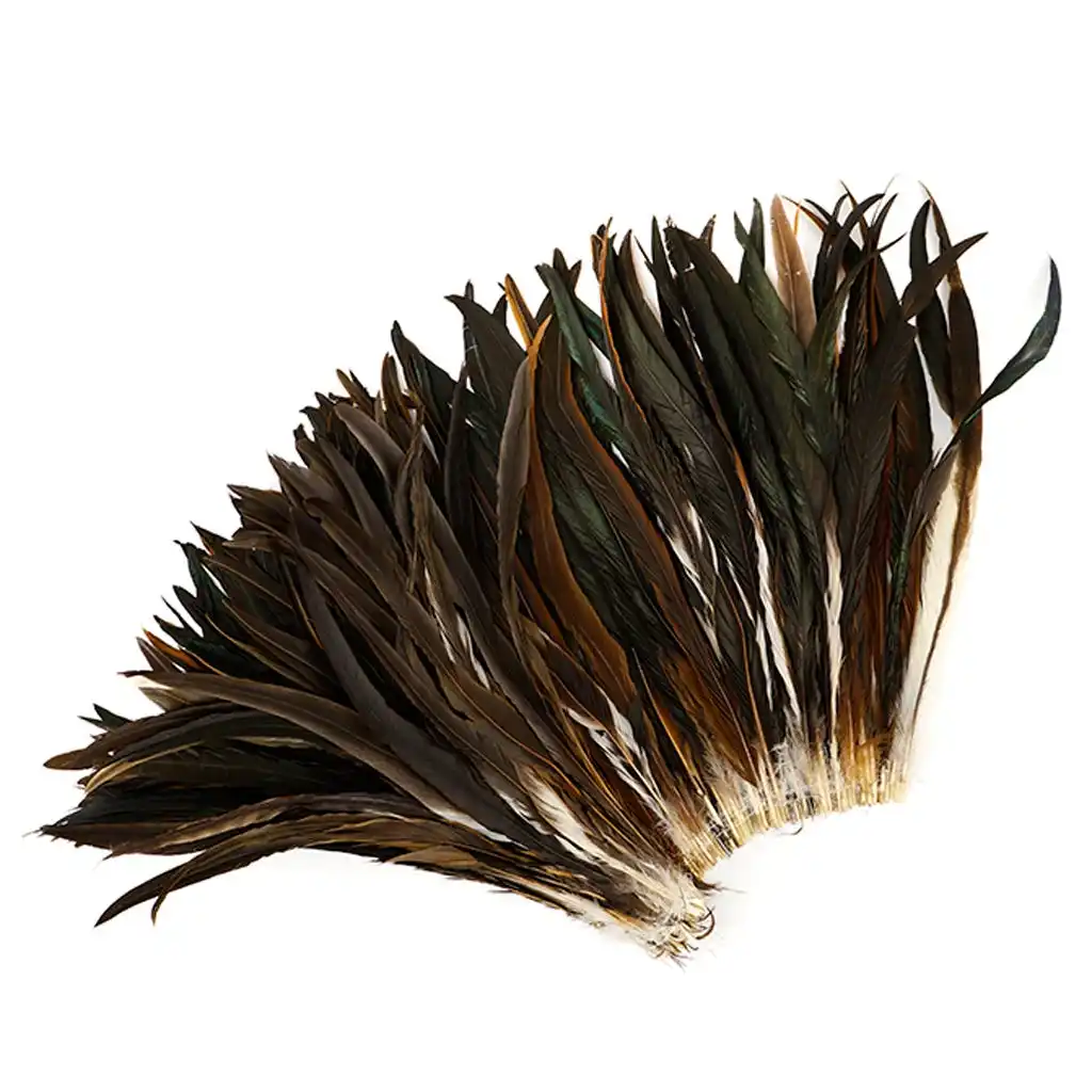 Wholesale Natural Feather Strung Rooster Cock Tail Feather Strung for Carnival Garment Decoration