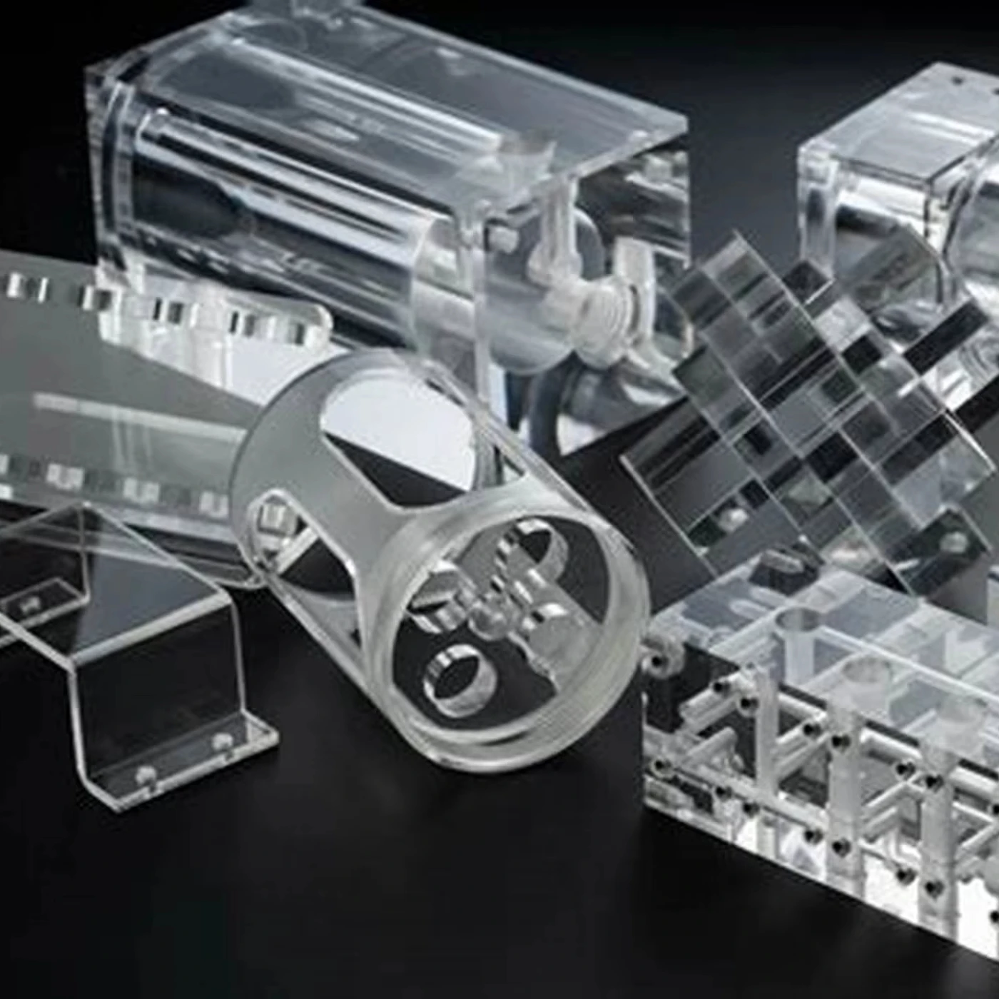 Custom processing transparent plastic products CNC acrylic workpiece laser engraving acrylic process spray production