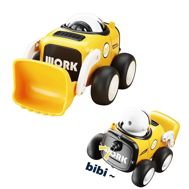 2023 new baby inertial car toy interactive game press friction car mini cartoon animal car children 3-8