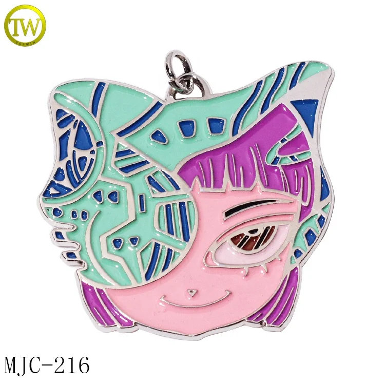 3D bowknot logo enamel metal charms for jewelry decorative metal swimwear pendant