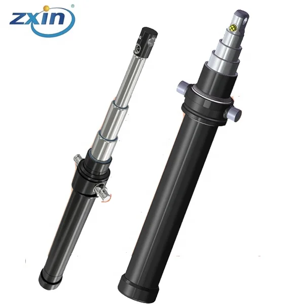 HTC model telescopic hydraulic cylinder used for trailer