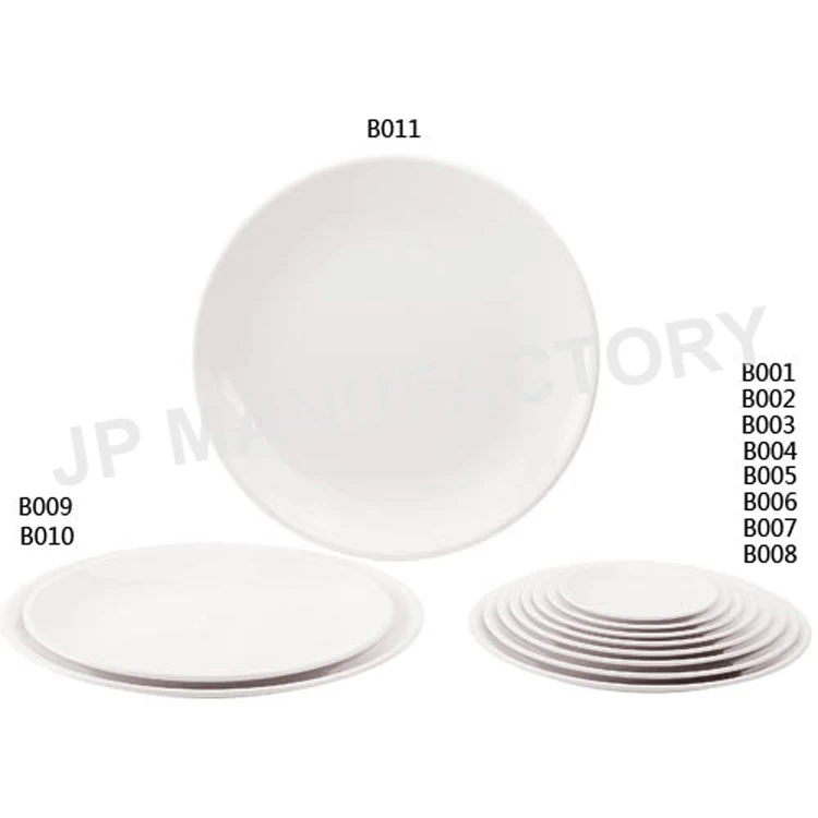 factory Melamine Round Flat Plate Restaurant Dish set  plate set for hotel and restaurant