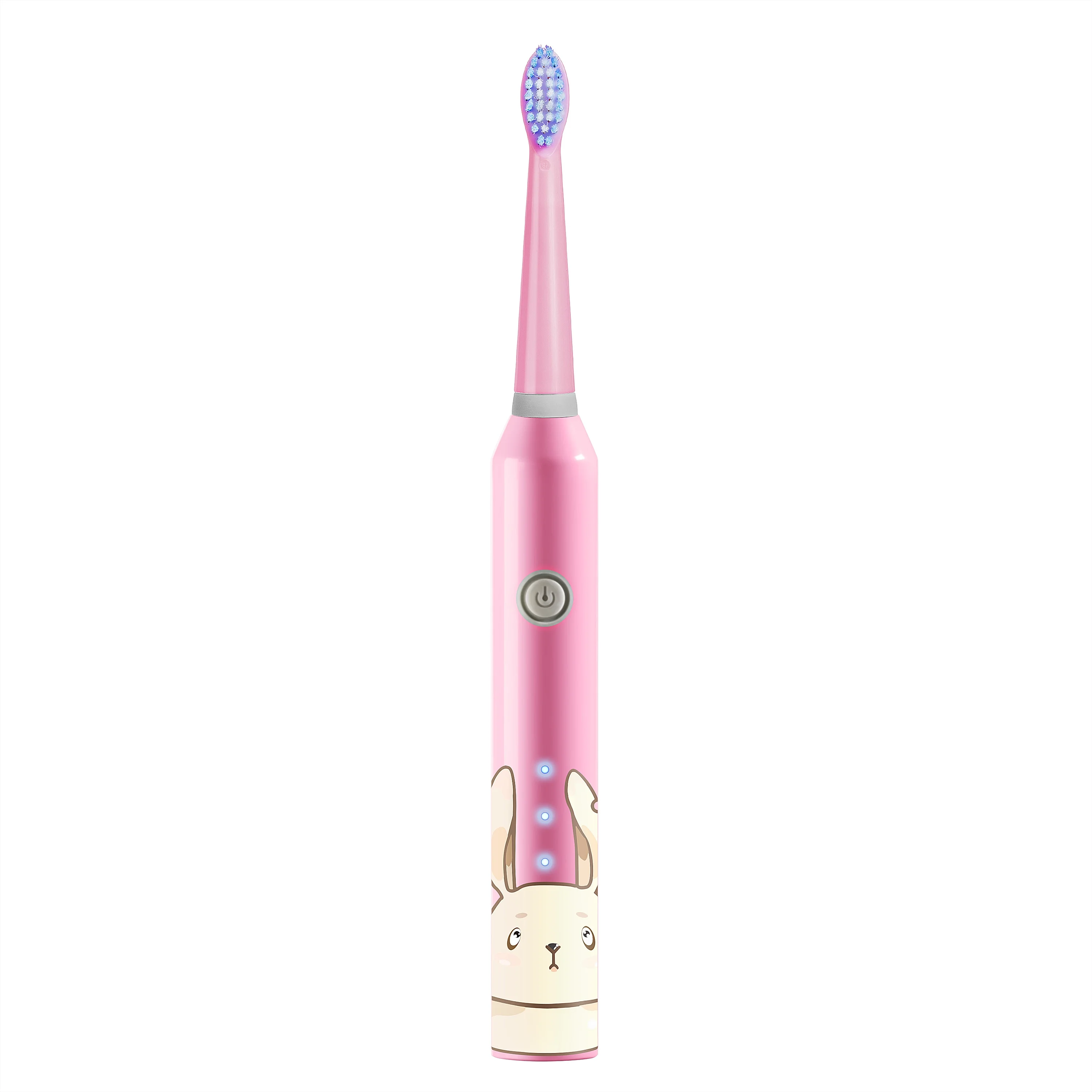 PT22N USB Rechargeable Powered Vibrating Automatic Soft Bristle Cute Baby Children Kids Sonic Electric Toothbrush