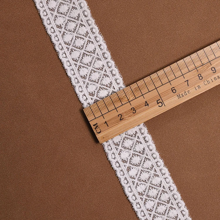 Embroidery mesh embroidery Embroidery edging accessories lace handmade diy bow hairpin ribbon double lock straight edging 3cm