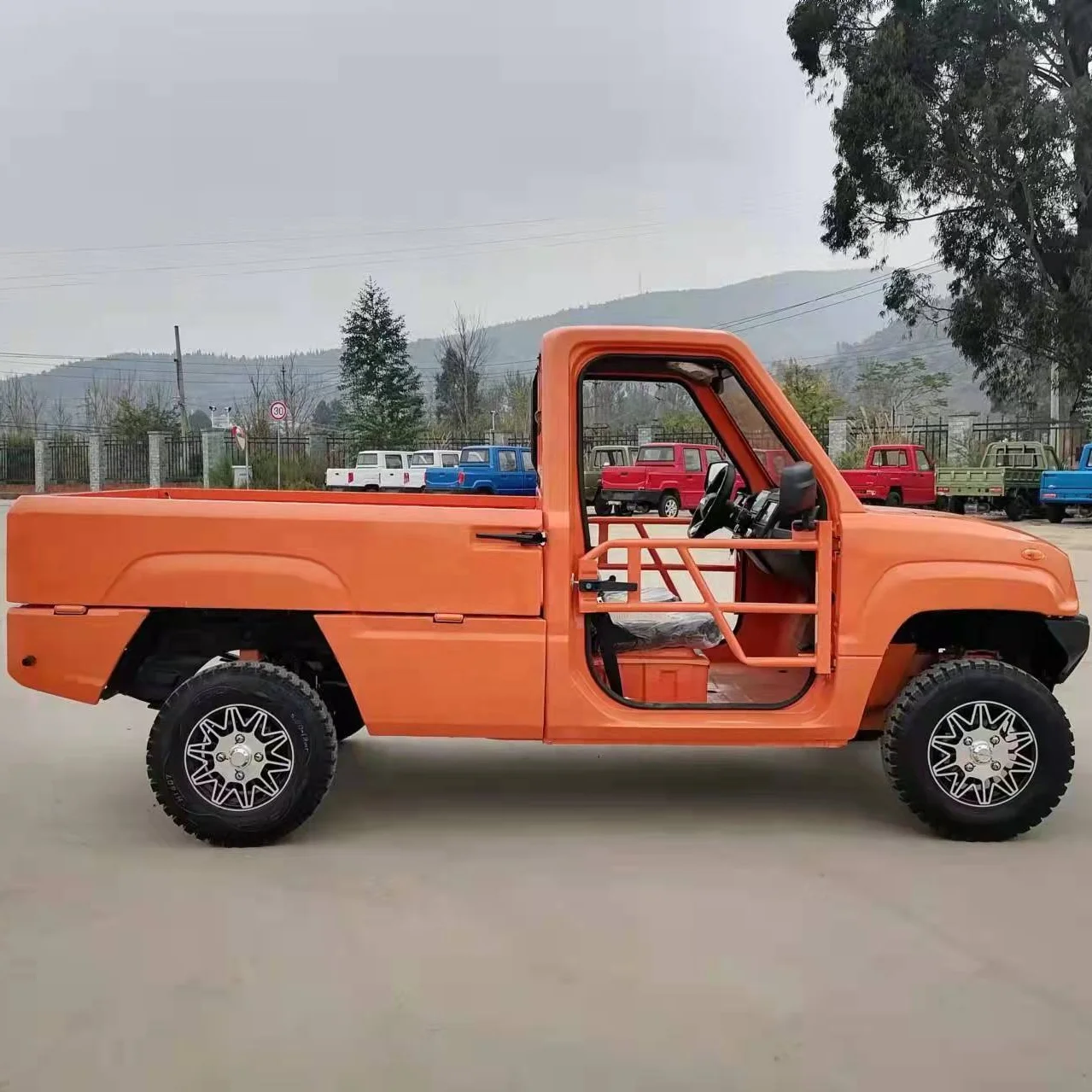 Steel pipe door Electric pickup two seaters electric pickup truck