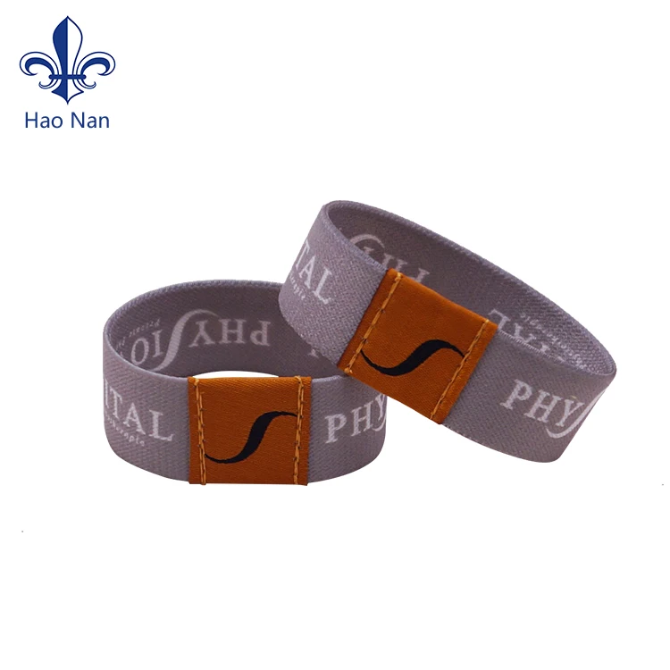 Custom elastic wrist band cloth wristbands bracelet elastic fabric wristband for events