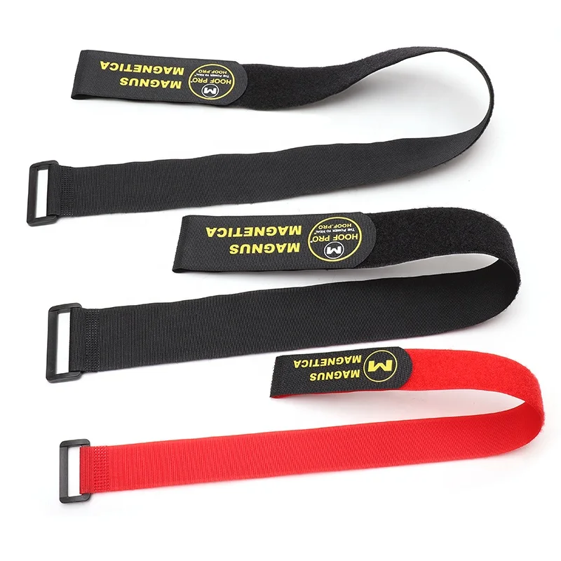 Adjustable hook loop cable ties battery strap  hook and loop strap with plastic buckle