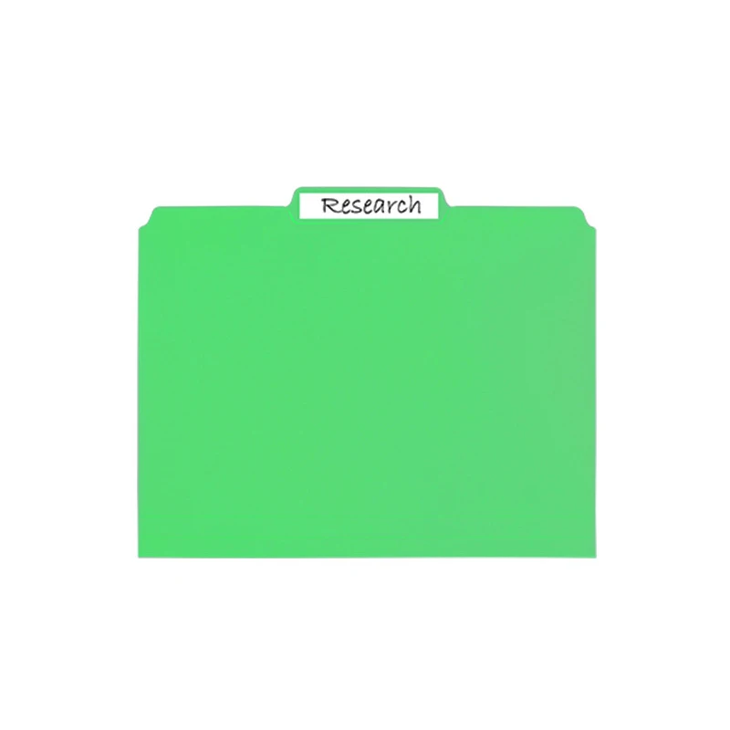 Hot Custom Office School Classic Letter Size Paper Document PP Manila File Folder Wholesale  with Tabs Design