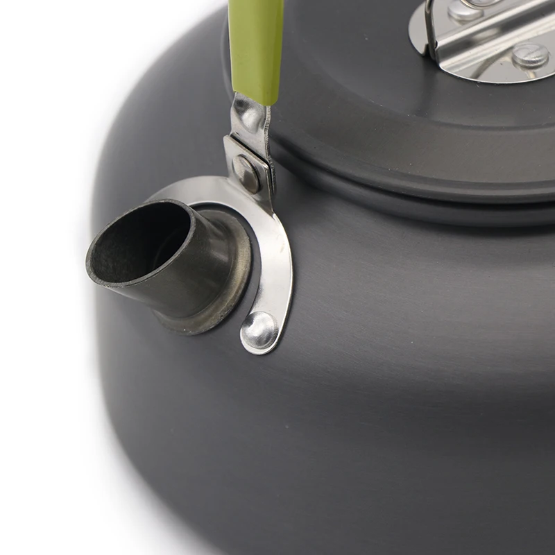 Outdoor Portable Aluminum Cooking Teapot steel Outdoor Picnic Camping Tableware Kettle for Hiking Traveling