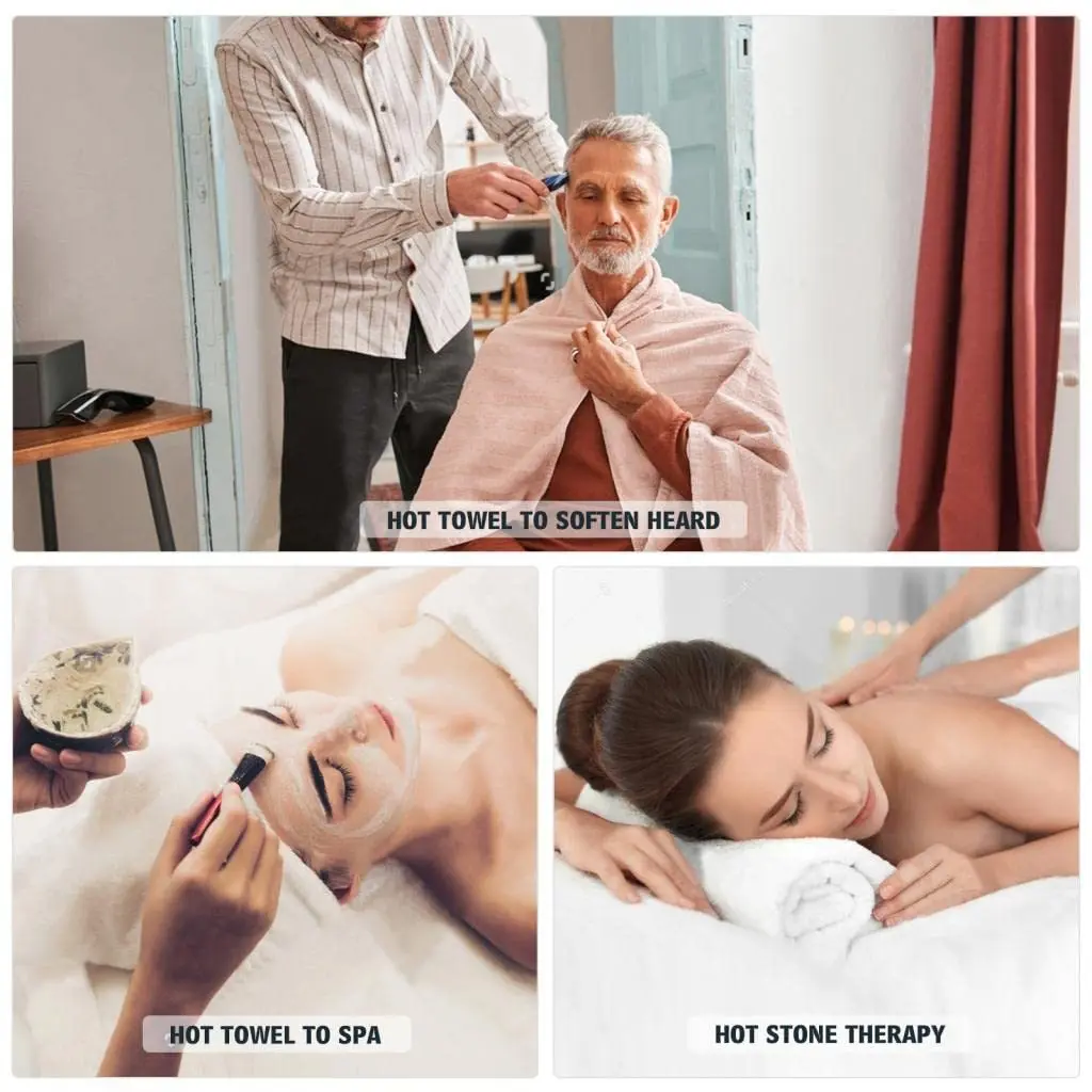 Salon Beauty Equipment Hot Towel Warmer Machine With UV Light Black Heated Towel Cabinet Warmer