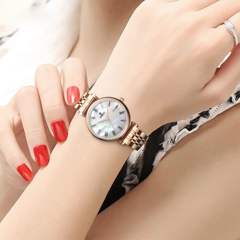 Wristwatches Waterproof luxury brand Quartz Sports Watch for Women Customize Logo Stainless Steel Sapphire Watches