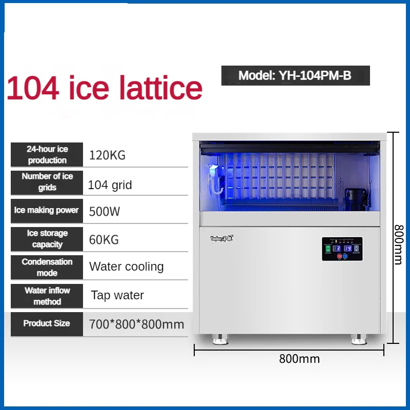 Commercial Use Vertical Type Ice Machine, Clear Cube Ice Machine for home