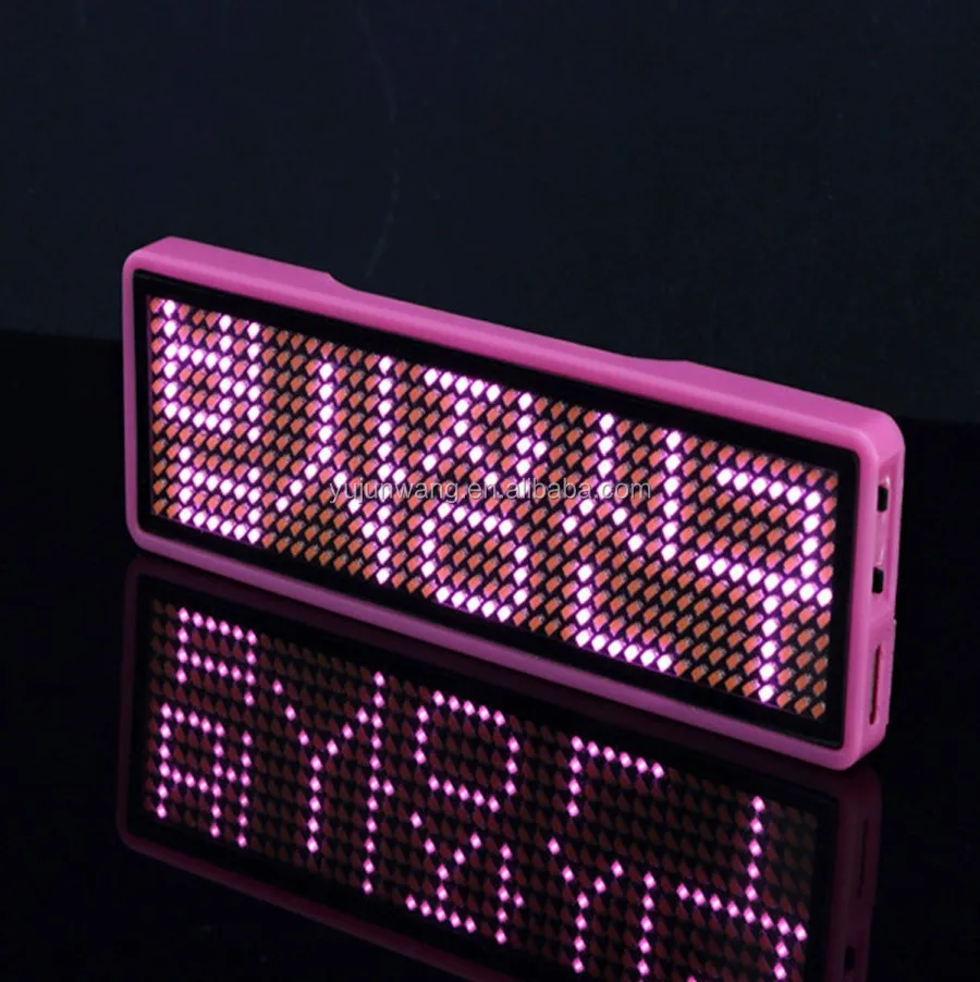 Ready To Ship Low Moq Hot Sell Led Name Tag S1144 Led Name Badge Display