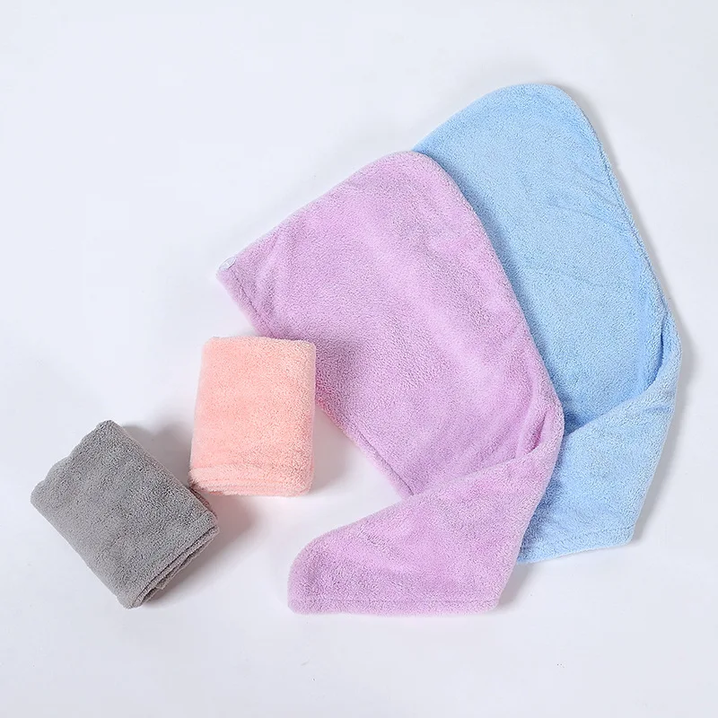 Super absorbent customized logo women microfiber dry hair turban Shower Spa bathing  Head Wrap Dry Hair Towel