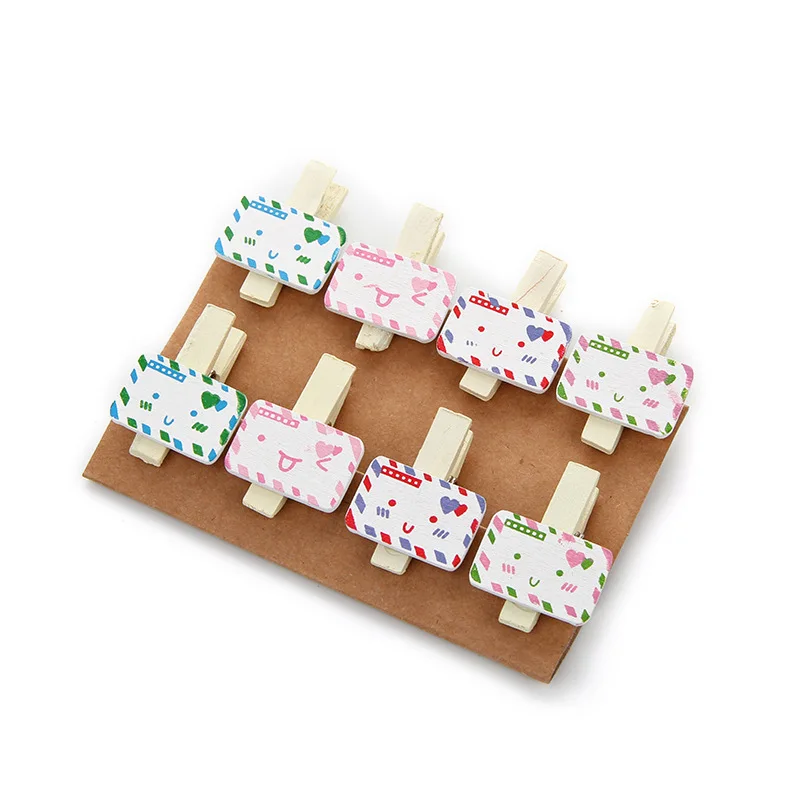 35mm Decorative Wooden Clothes Pegs for Art Projects and DIY Crafts