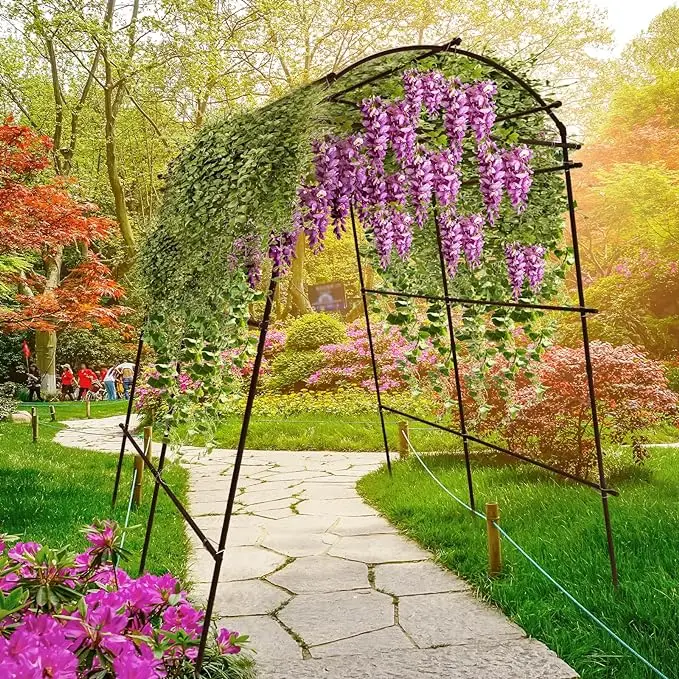 Китайская практичная металлическая трубка железные садовые розовые арочные ворота распродажа арок решетки