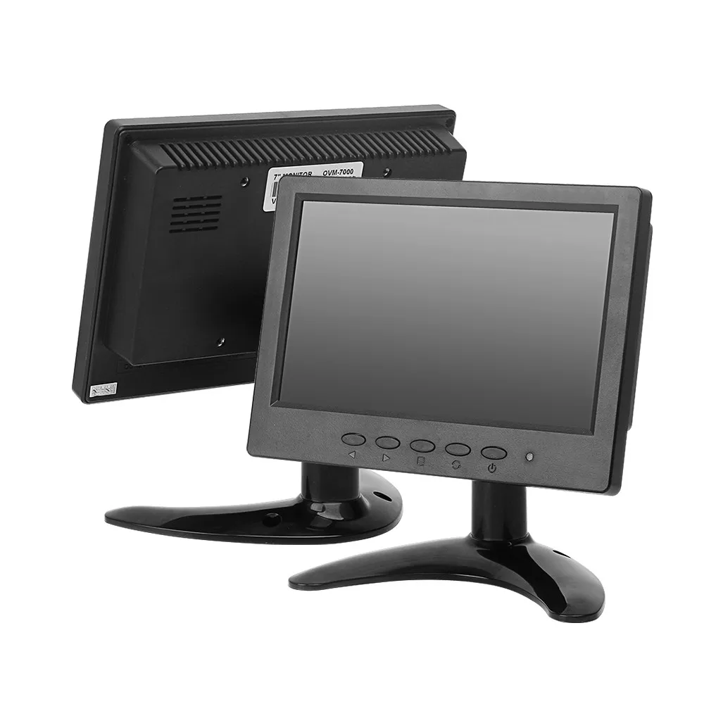  VGA/BNC/VGA/AV вход для высокая яркость Cctv маленький компьютер с сенсорным экраном 7 дюймов Lcd hd