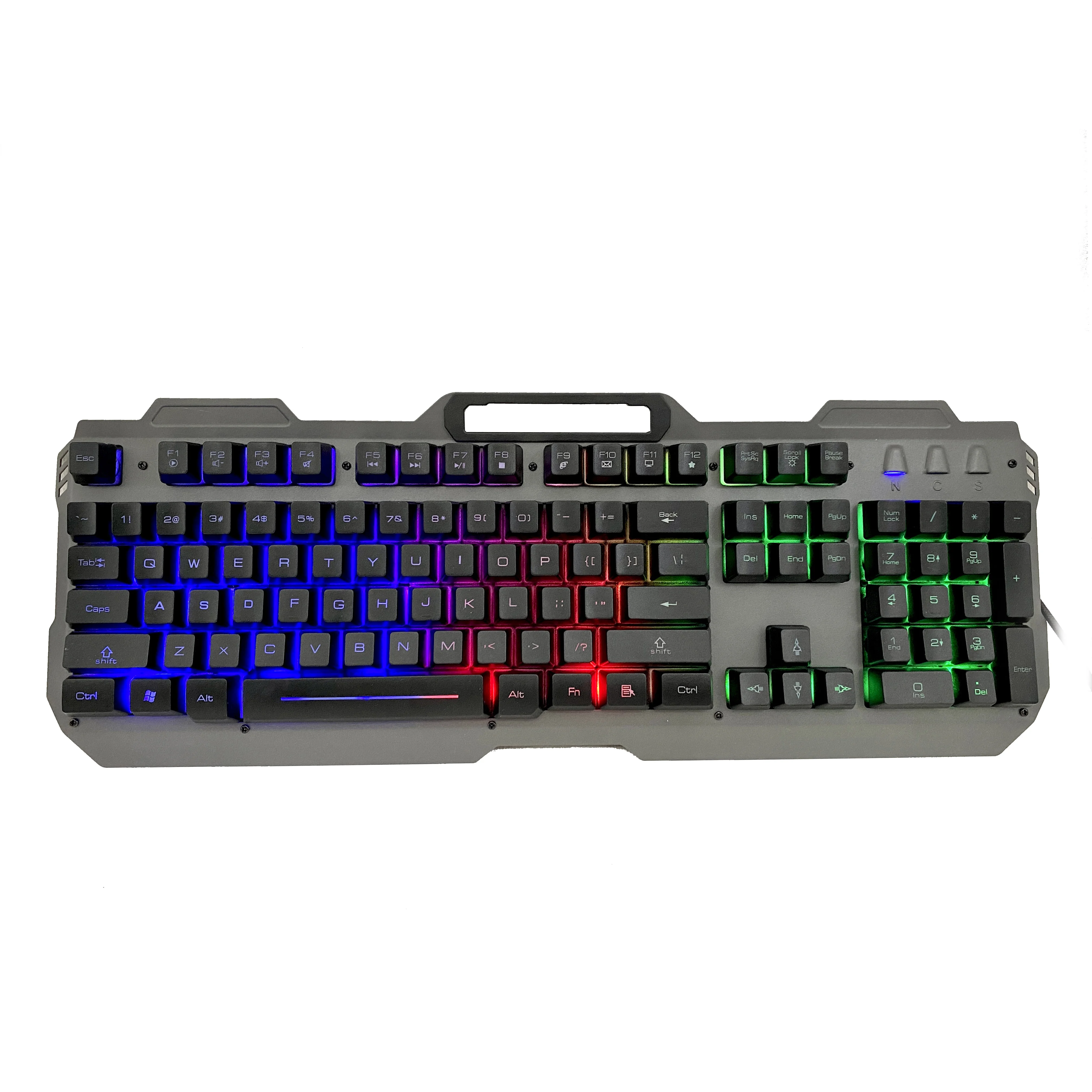 
High quality Wired Gaming Keyboard 3 color LED Plug and Play metal frame game Keyboard for Home/Business office Computer gamer 
