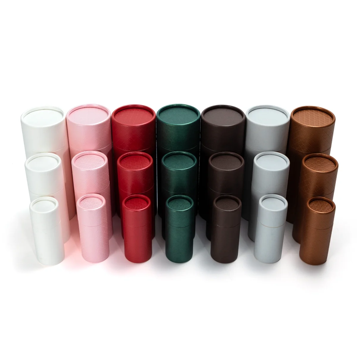 eco friendly cylinder push up kraft paper tube packaging for lip balm