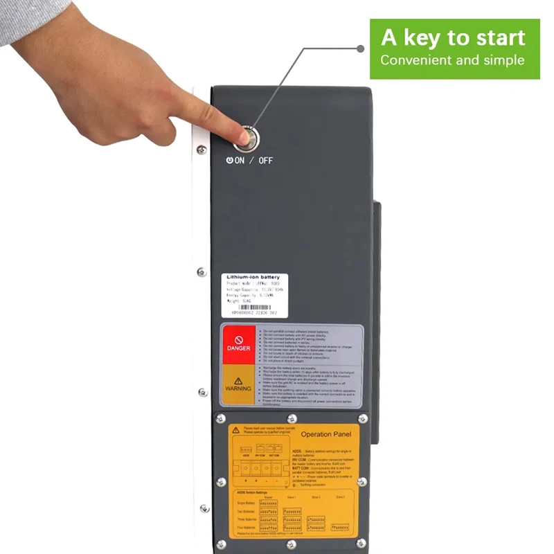 Deep Cycle Graphene Battery Pack 48V Lithium Ion Battery Solar Storage Telecom Backup Battery