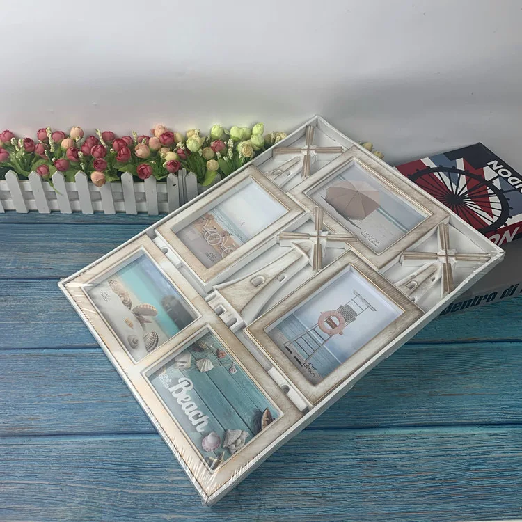 Wholesale Creative Retro Windmill Plastic PVC Wall Hanging Picture Frame Bedroom Wall Decoration Hanging Frame