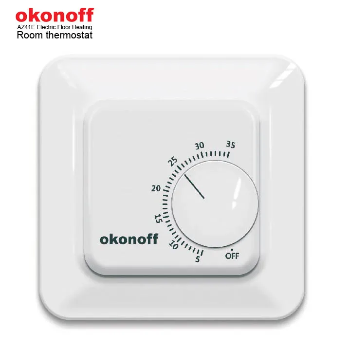 okonoff non programmable rotary mechanical electric underfloor heating room thermostat