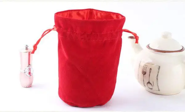 Wholesale Custom Logo Round Bottom Drawstring Jewelry Bag For Gift Watch Gift Packaging Velvet Pouch