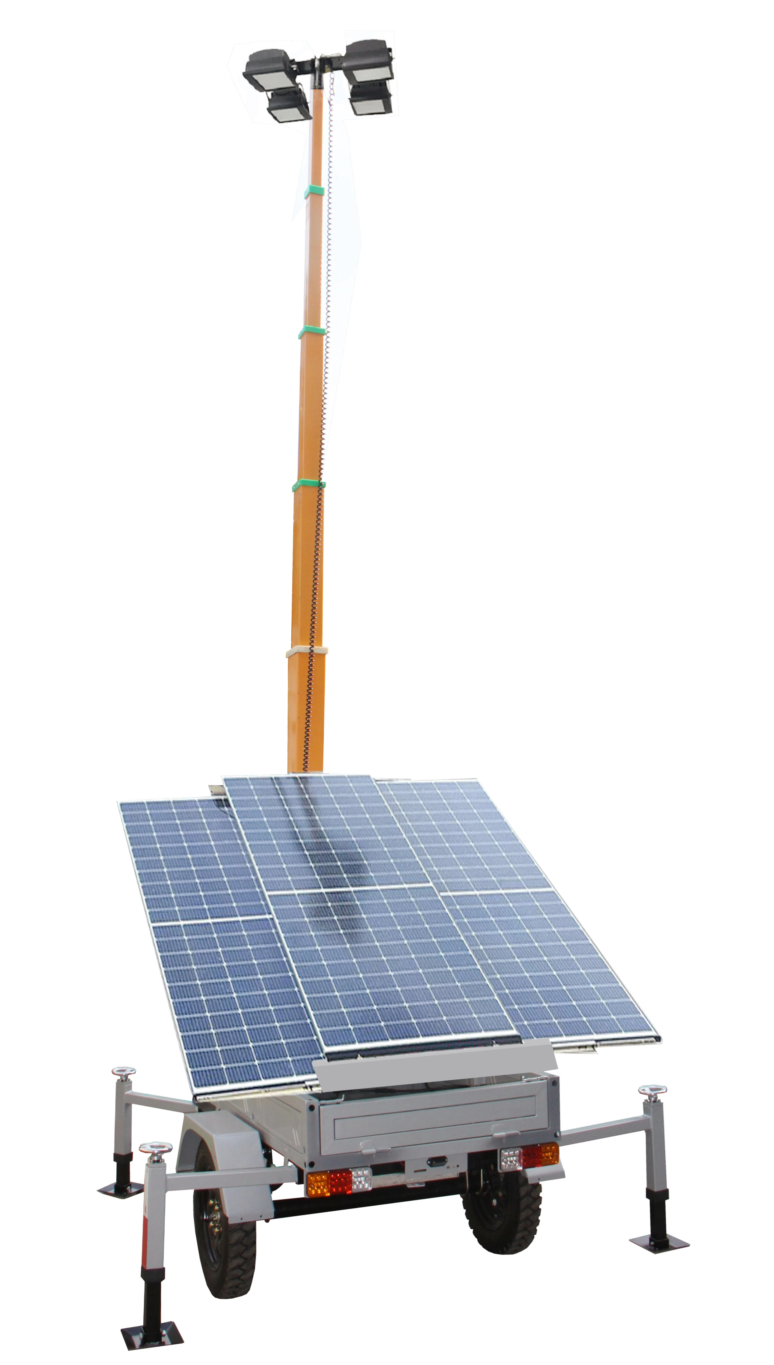 good quality light tower mobile trailer solar panel trailers with generator back up