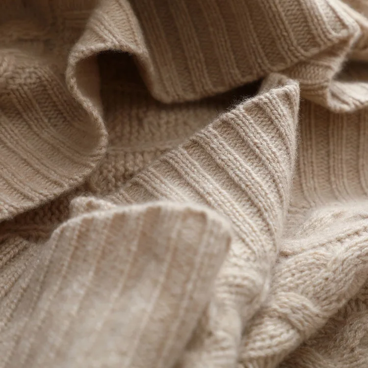 Design Cashmere Women  Sweater Cardigan Plus Size Knit Long Pocket Coat