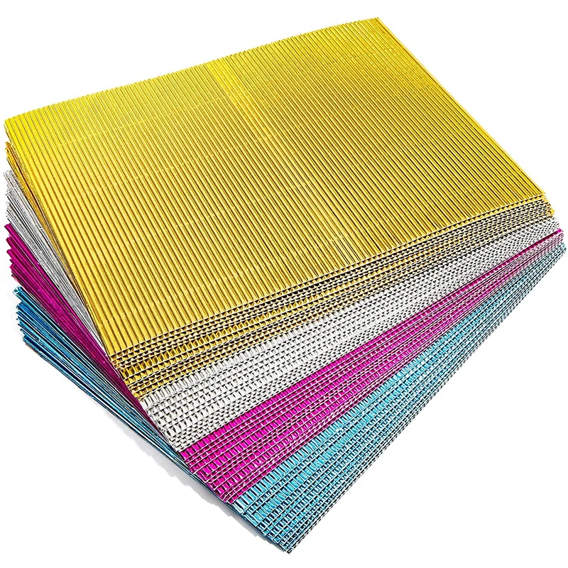 Metallic Colored Corrugated Paper Craft Corrugated Cardboard