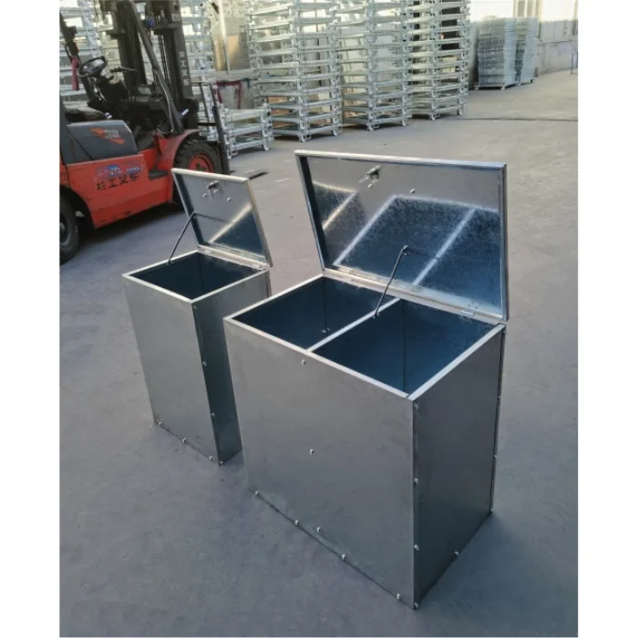 Silo Bin Hopper Bin For Animal Feed Galvanized Iron Horse Feed Bin With Lid