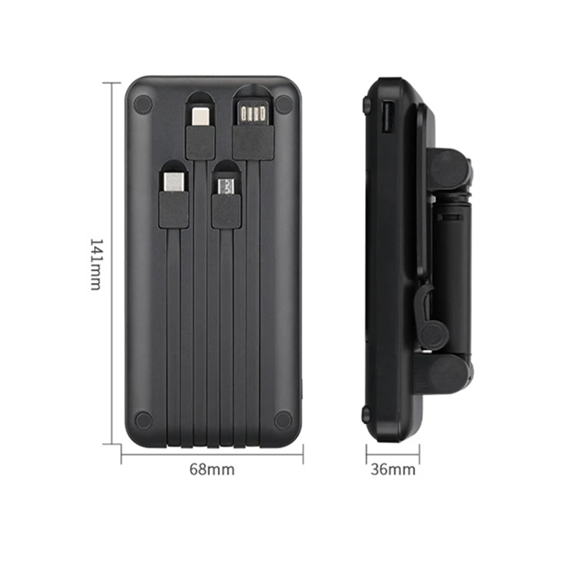 Newest design products 20000mah power bank Mobile Charger PowerBank 20000 mah power banks with USB cables and mobile phone stand