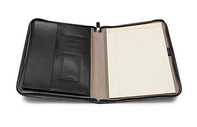 
Leather Padfolio Executive Leather Writing Portfolio Document Holder Business Case notebook 
