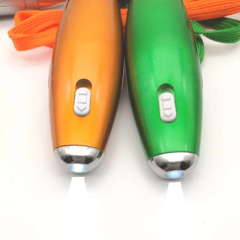 Creative stationery 3 in 1 multifunction led light lanyard ballpoint pens plastic ball pen gift logo pen with sticky note