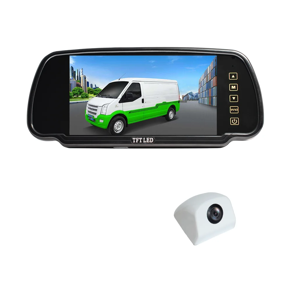 7 inch high brightness TFT LCD AHD screen monitor rear view reverse backup camera system touch car truck rearview mirror monitor