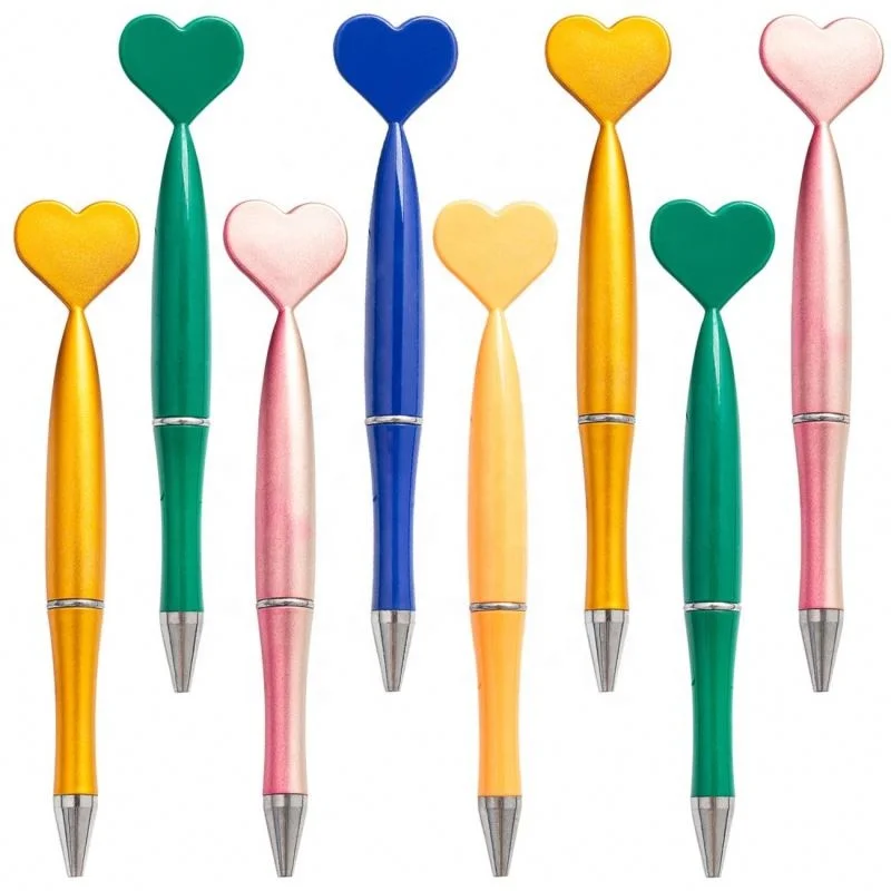 Best Promotional Gifts Ballpoint Pen Love Shaped Rotating Plastic Ballpoint Pen
