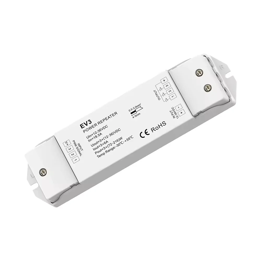 EV3  12V-36V led amplifier power repeater fo RGB  led strip light