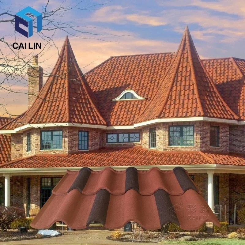 50 Years Warranty Construction Materials Golan Type Color Coating Aluminum Roof Tile Stone Coated Shingle