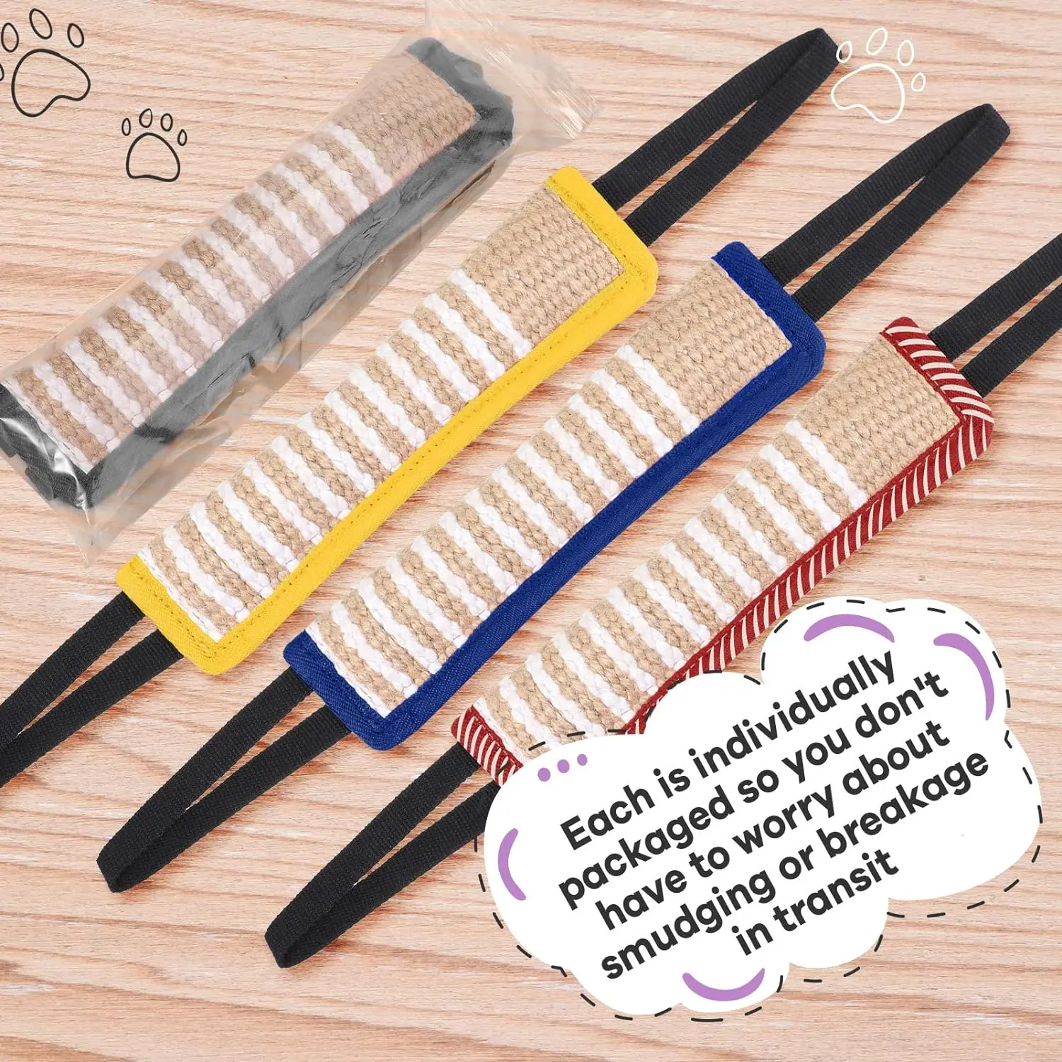 Durable nylon mixed fabric dog bite tug toy, tear resistant suitable for tug-of-war, suitable for small medium-sized dog toys